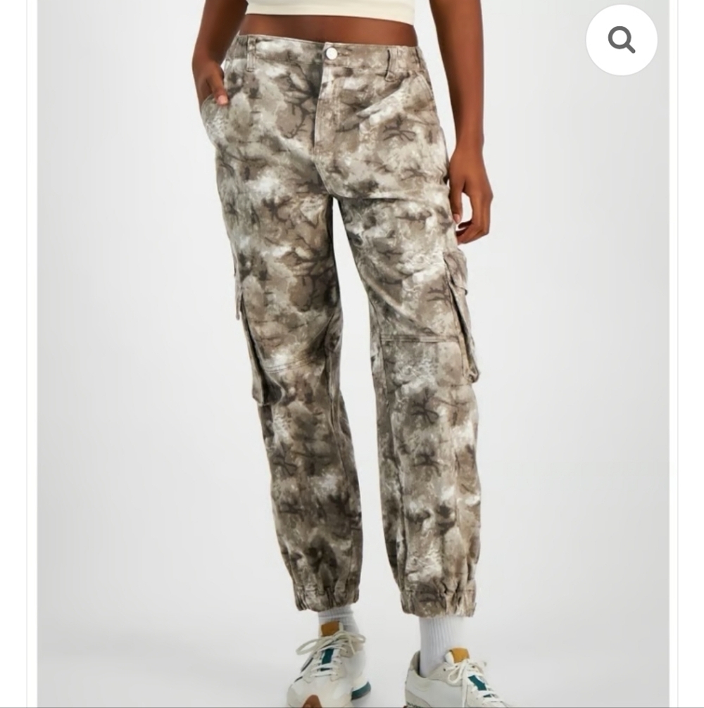 Indigo Rein Earthy Tie-Dye Cargo Pants Sz L New